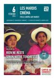 Affiche de la séance de cinéma : une photo de 2 jeunes femmes andines en train de chanter, portant un chapeau beige et un châle rose