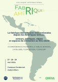 Affiche jaune avec le fond de l'Amérique latine