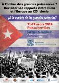 Affiche drapeau Cuba, manifestation et titre et dates évènement 